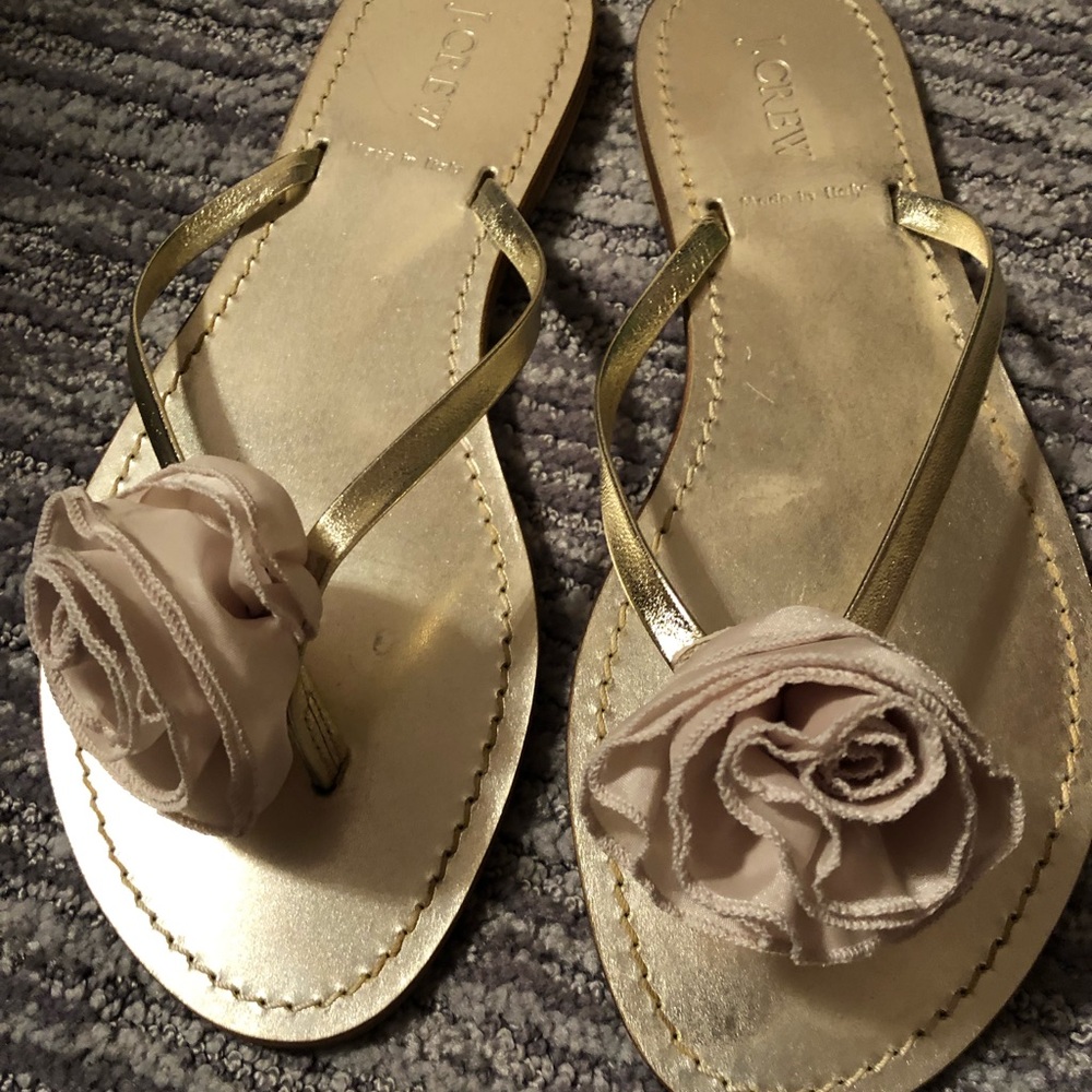J crew leather sandals